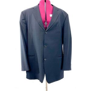 Hugo Boss 'Einstein Sigma' Basic Blazer Navy Blue Plaid Print Size 56R